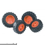 Bruder Twin Tires with Rims for 03000 Series Tractor Orange  B00AFN5WQY